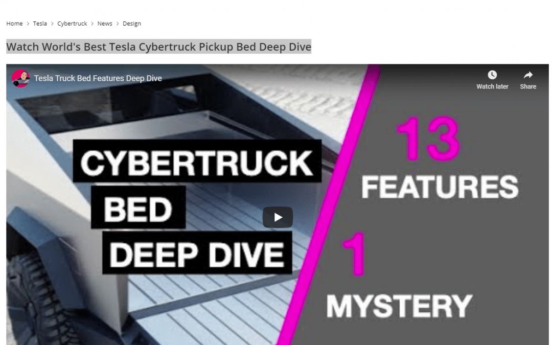 Watch World’s Best Tesla Cybertruck Pickup Bed Deep Dive