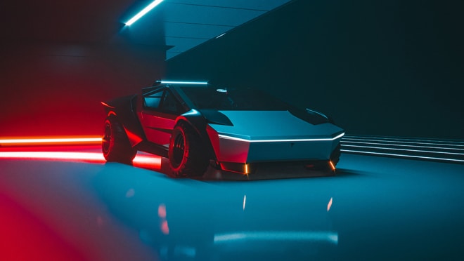 This New Cybertruck Concept Turns the Electric Pickup Into a Low-Slung Supercar
